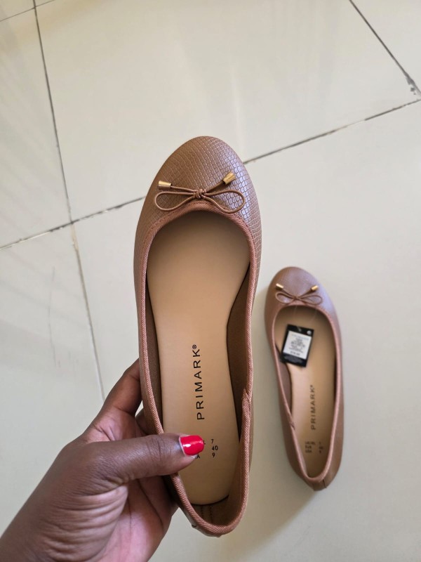 Primark Brown Design Flat Shoes